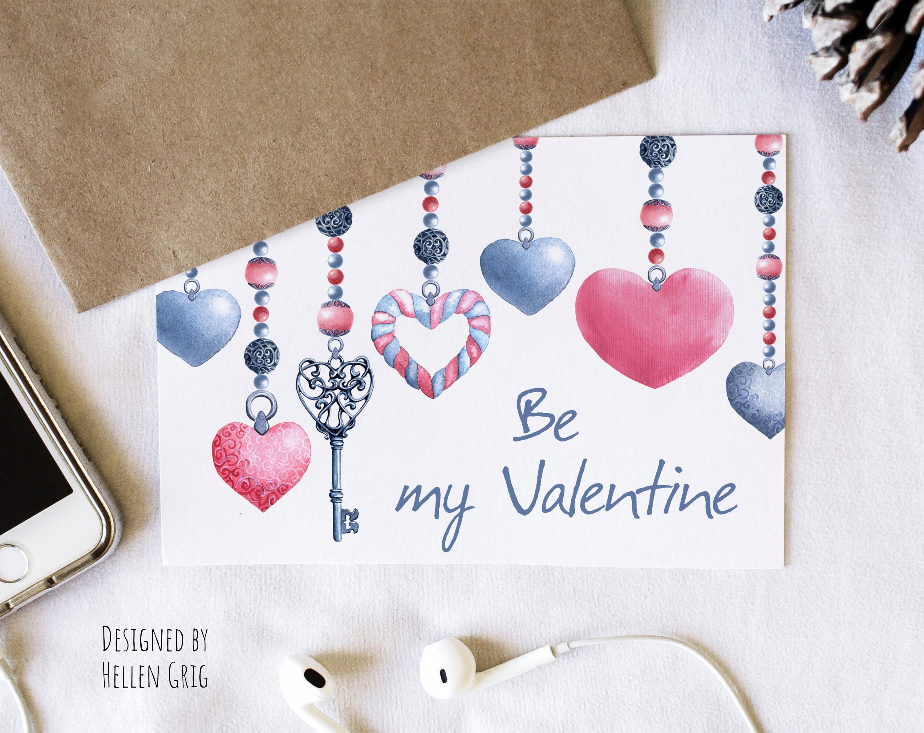 Tender Printable Valentine Card in Different Sizes 5x7 - Etsy
