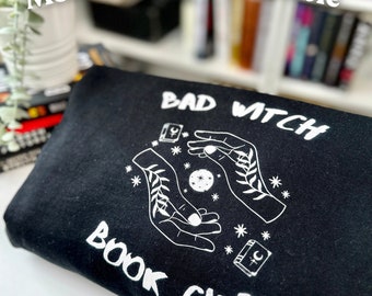 Bad witch book club hoodie | bookworm gifts, bookish merch, witch sweater, bookish crewneck, library shirt, gifts for readers