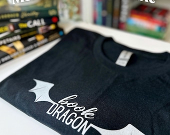 Book dragon t shirt | book lover gift, bookish gifts, romance books, reader gifts, bookworm gift, bookish t shirt