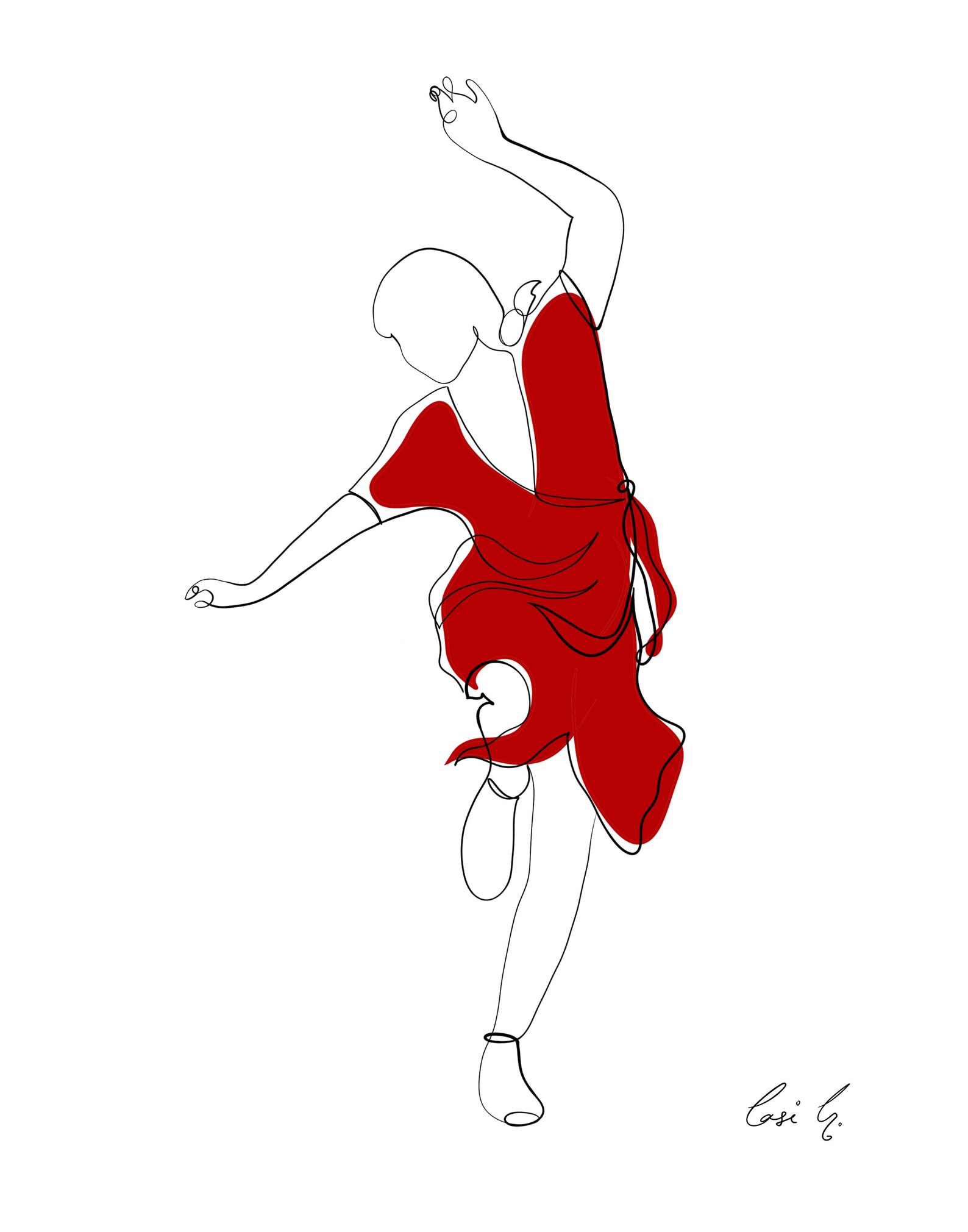 Minimalist Jazz Dance Print One Line Drawing Modern Wall Etsy Denmark