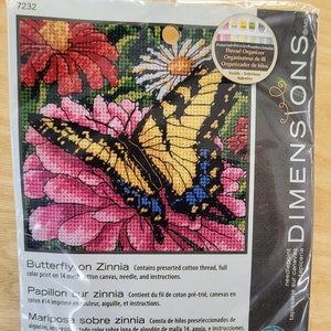Dimensions Mini Needlepoint Kit - Butterfly on Zinnia