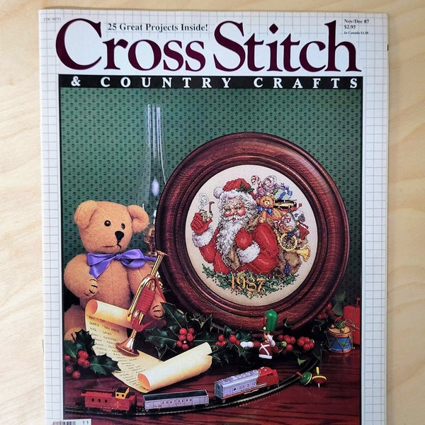 Cross Stitch and Country Crafts Magazine With 25 Projects Nov/Dec1987