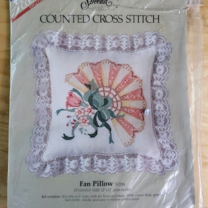 Vintage Something Special Counted Cross Stitch Kit Fan Pillow