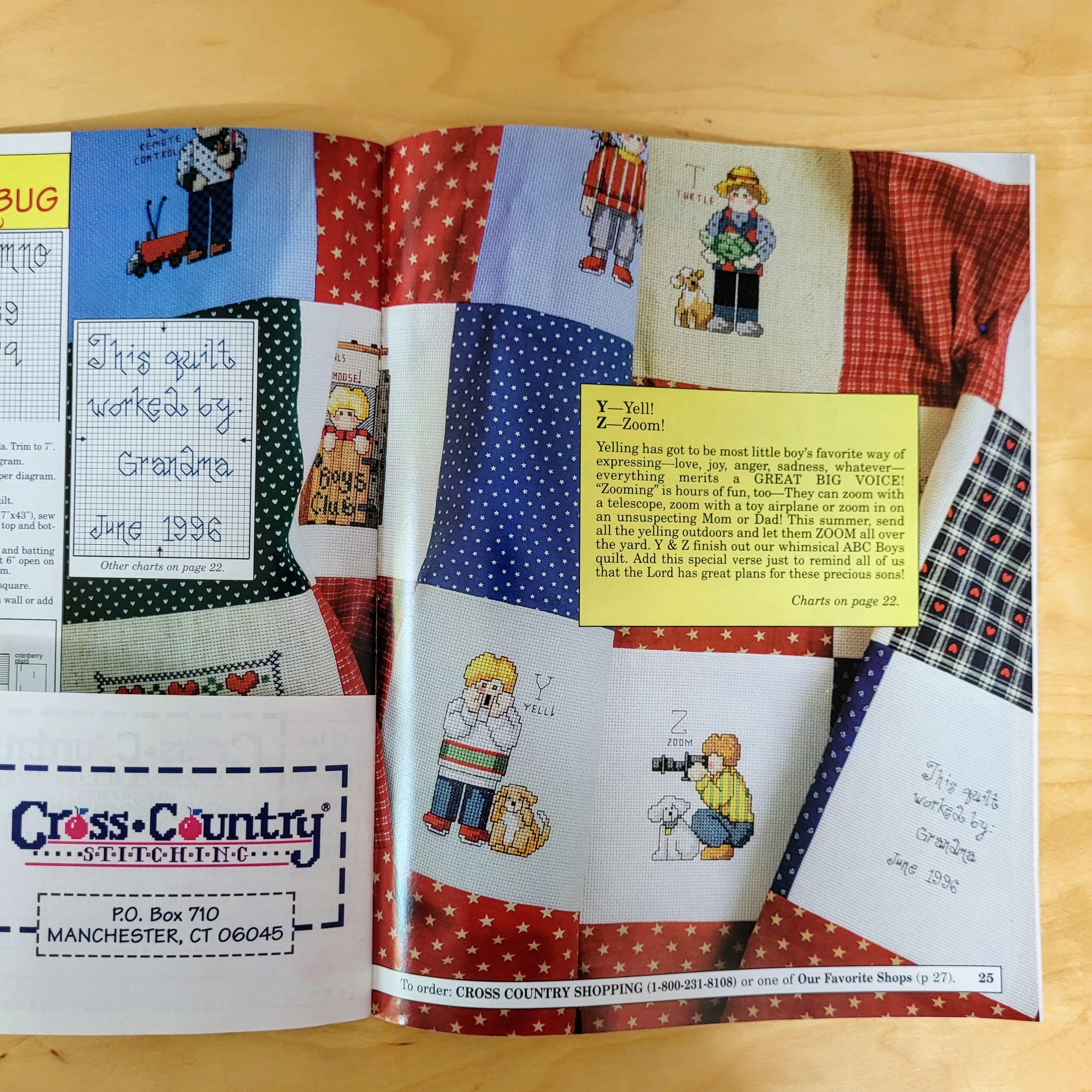Vintage Cross Stitch Magazine Cross Country Stitching June