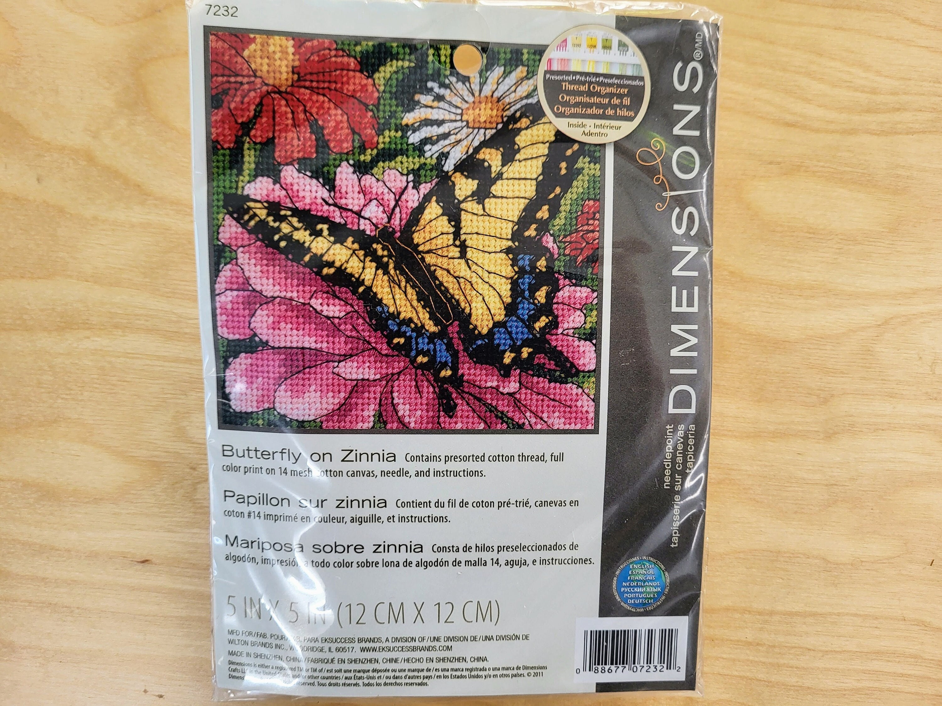 Dimensions Mini Needlepoint Kit - Butterfly on Zinnia