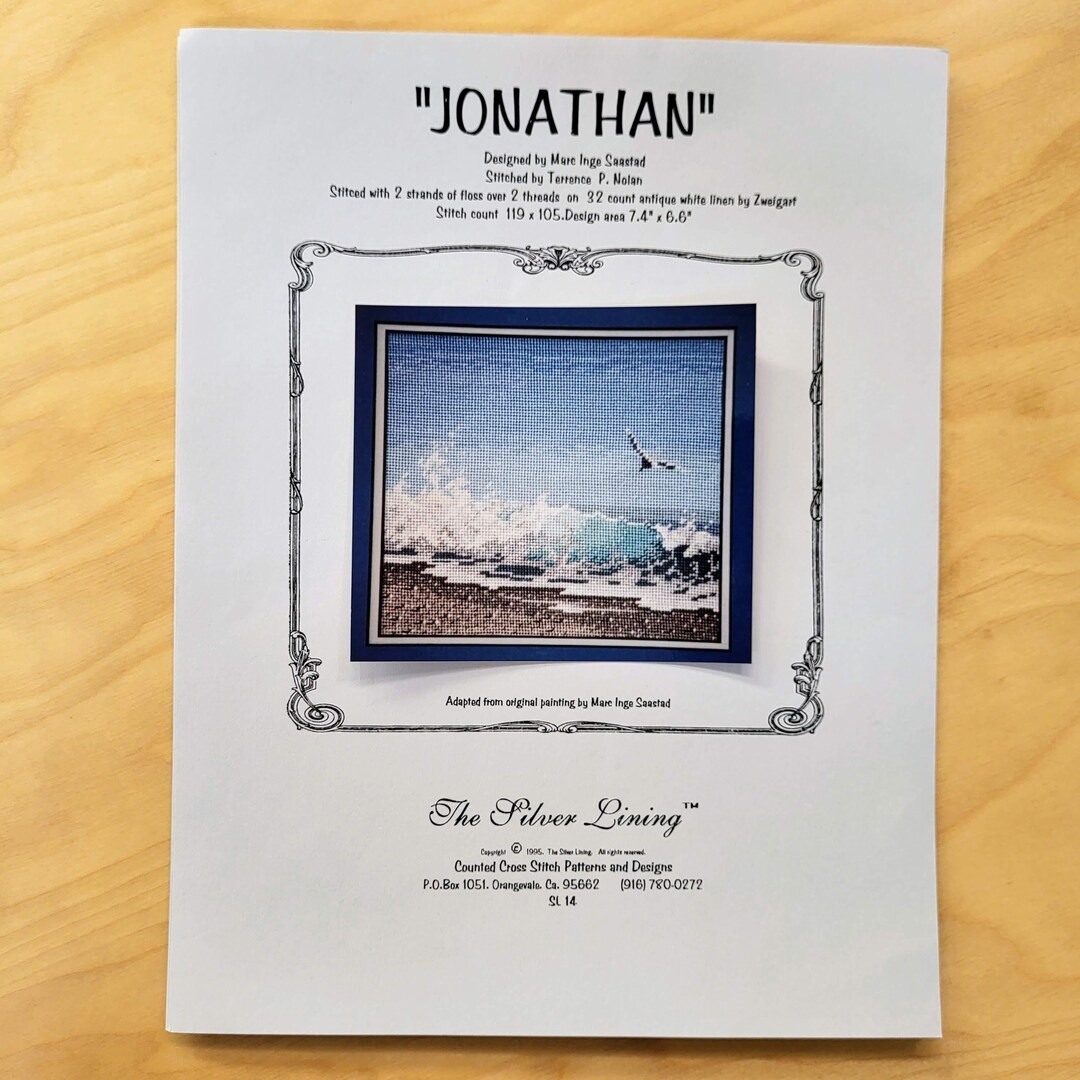 Vintage Counted Cross Stitch Pattern Jonathan by the Silver Lining - Etsy