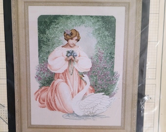 Lavender and Lace Counted Cross Stitch Pattern Queen Lady Claire by Marilyn Leavitt-Imblum