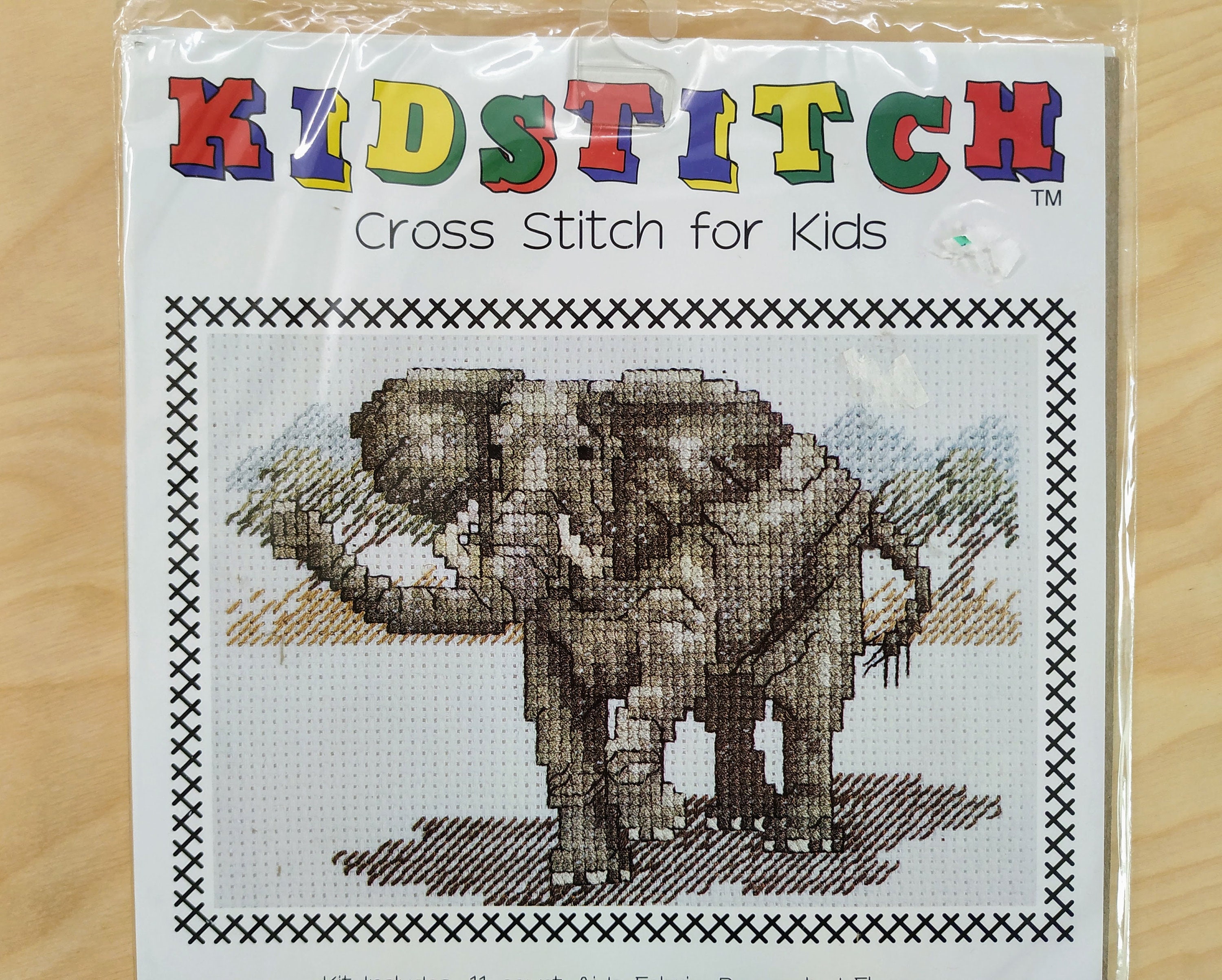 Kidstitch Cross Stitch for Kids Elephant, Stitching for Beginners,  Needlepoint for Children, DIY Cross Stitch, DIY Kids Gift, Gift Craft 