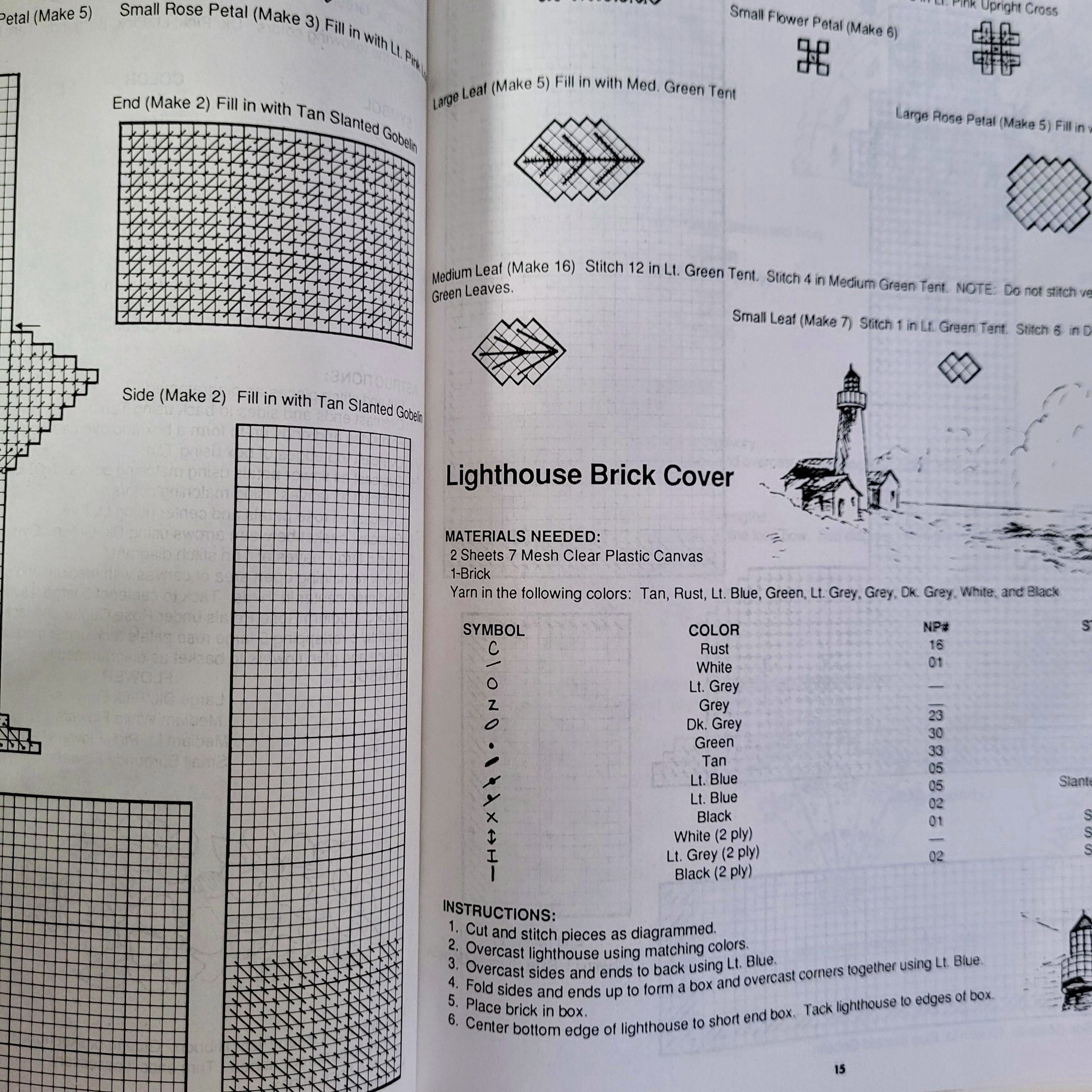 Plastic Canvas Leaflet Brick Covers by Nancy Dorman, Snowman Embroidery ...