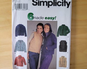 Simplicity Sewing Pattern 8936 Misses' Jacket or Vest Size 14-20