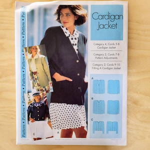 Step-By-Step Sewing Pattern Cardigan Jackets  Size 4-22