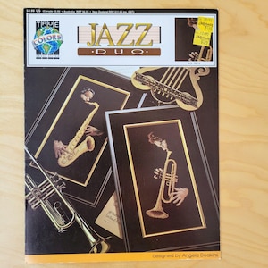 Counted Cross Stitch Pattern Jazz Duo by True Colors, Music Cross Stitch