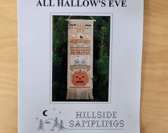 Hillside Samplings Counted Cross Stitch Pattern All Hallow's Eve, Halloween Cross Stitch