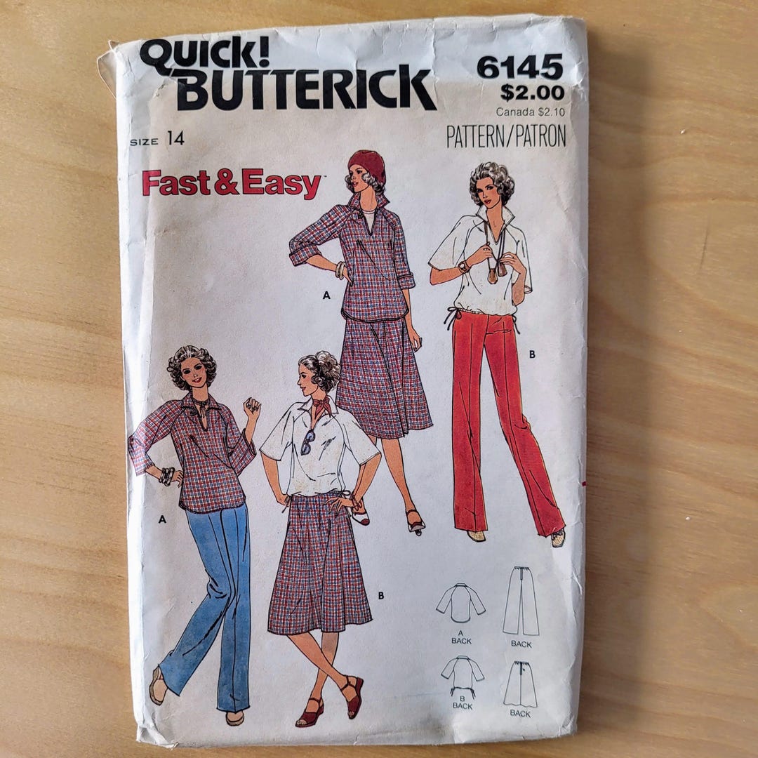 Butterick Sewing Pattern 6145 Misses' Top, Skirt and Pants , Size 14 - Etsy