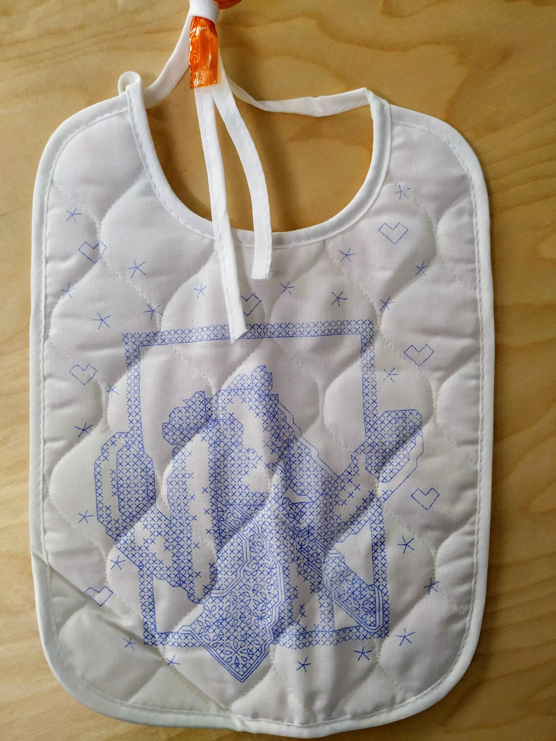 Bucilla Stamped Cross Stitch Kit For Baby Baby Bib Etsy