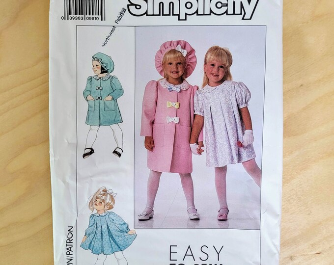 Little Red Simplicity Pattern Simplicity Sewing Pattern 9533 Little Girl's Dress, Lined Coat & Hat ...
