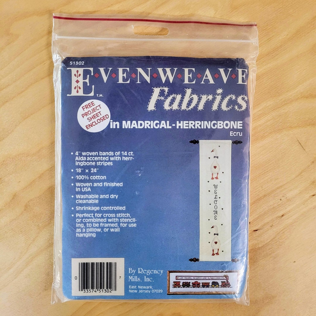 4 Woven Bands of 14 Ct Aida Accented With Stripes Etsy