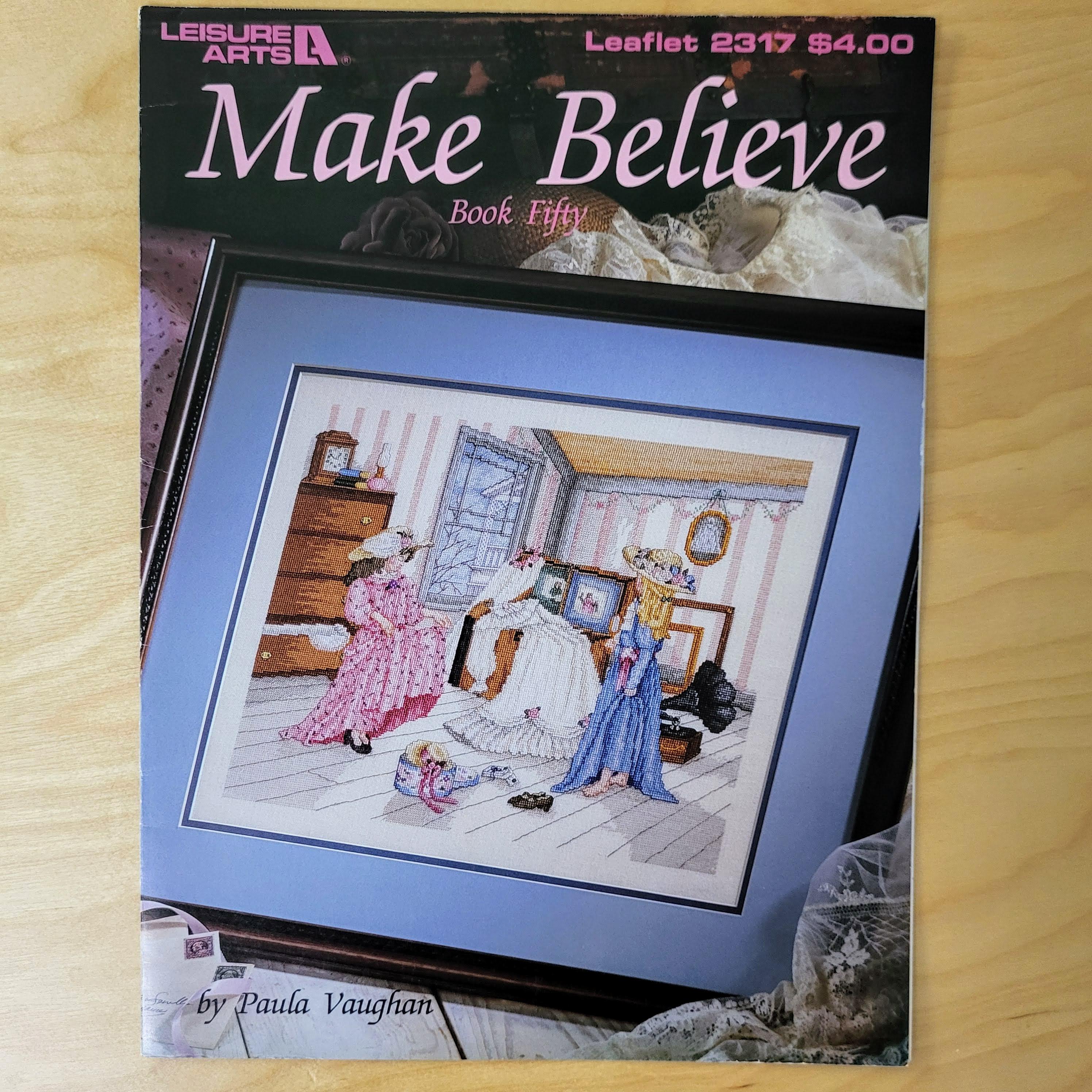 Vintage Cross Stitch Pattern Make Believe by Paula Vaughan Leisure