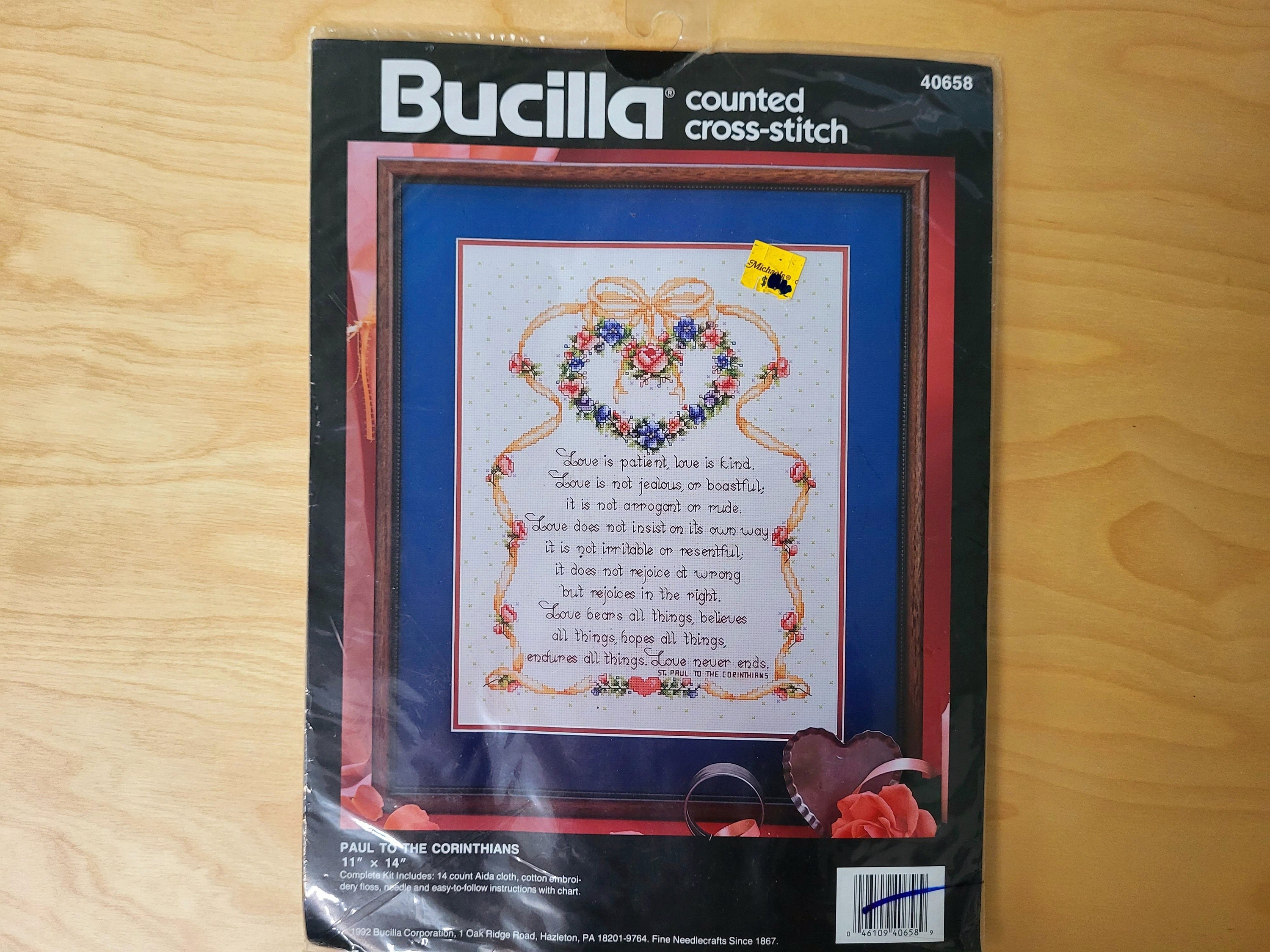 Bucilla /Beginner Minis Counted Cross Stitch Kit 3 Scallop Flower Bunch (14 Count)
