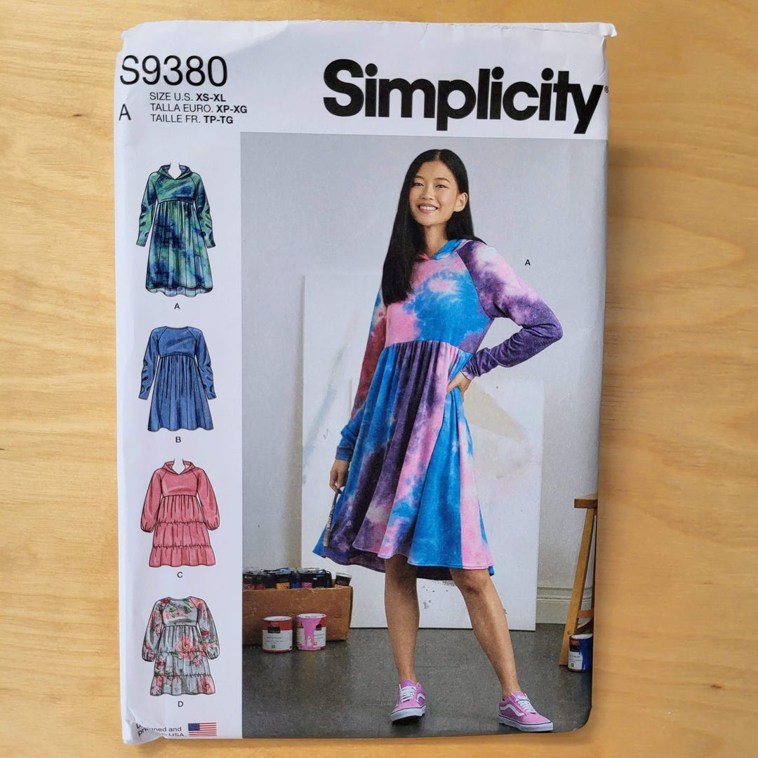 Simplicity Sewing Pattern S9380 Misses Sweatshirt Dresses Sizes XS-XL ...