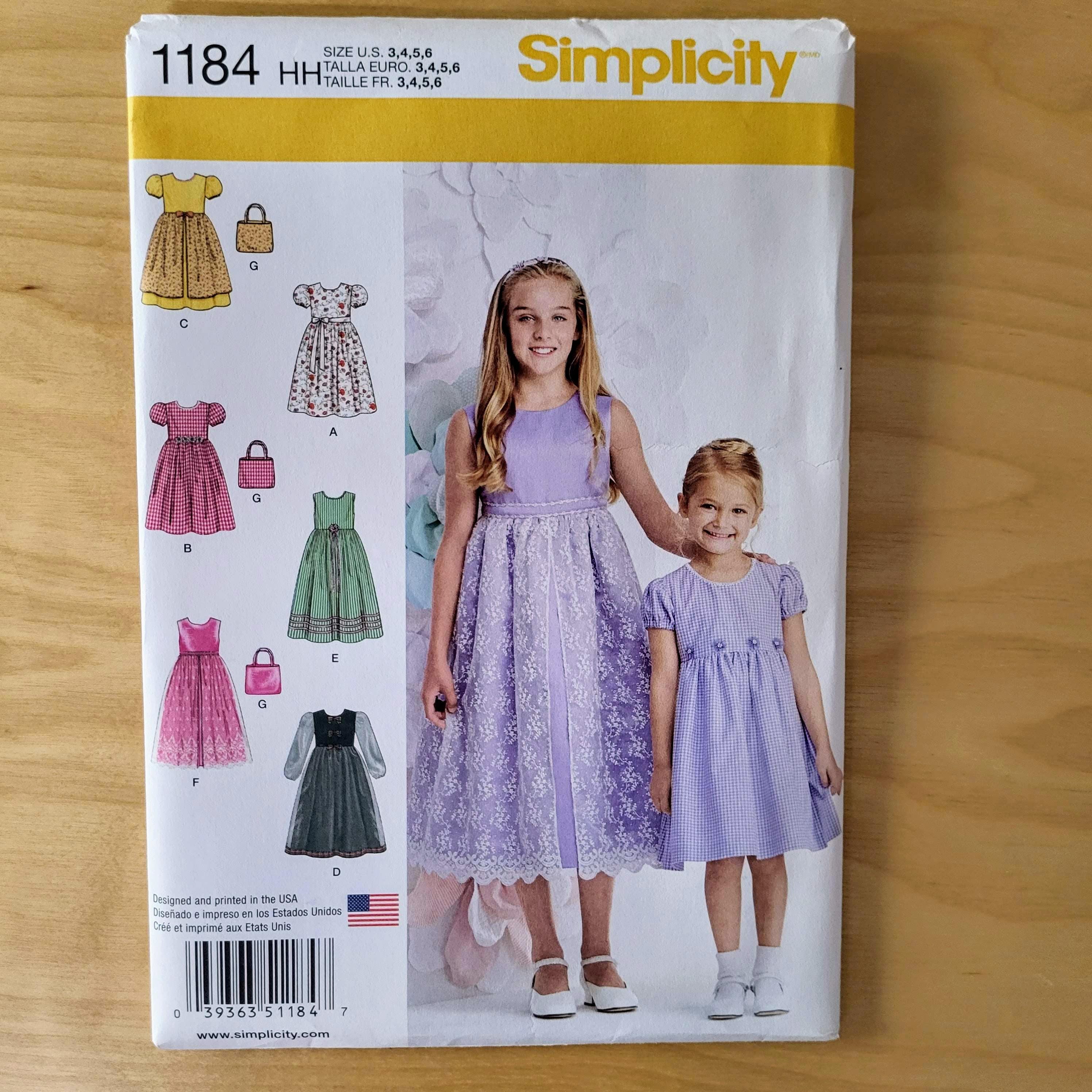 Little Red Simplicity Pattern Simplicity Sewing Pattern 1184 Little Girl's Dress and Purse, Size 3-6 ...