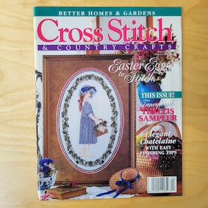 Vintage Cross Stitch and Country Crafts Magazine from Mar/Apr 1996, Country Crafts, Counted Cross Stitch