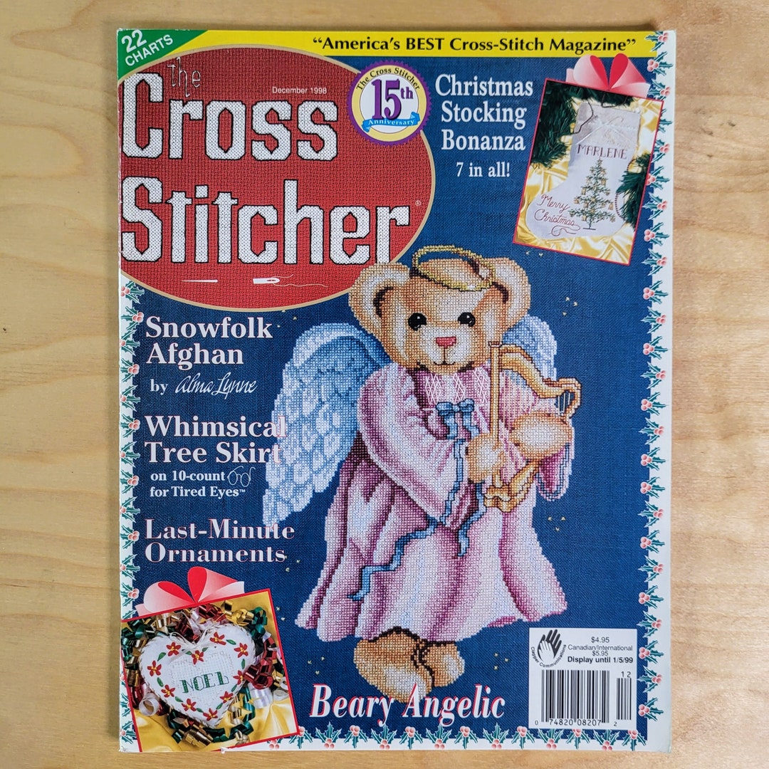Vintage Counted Cross Stitch Magazine the Cross Stitcher December 1998