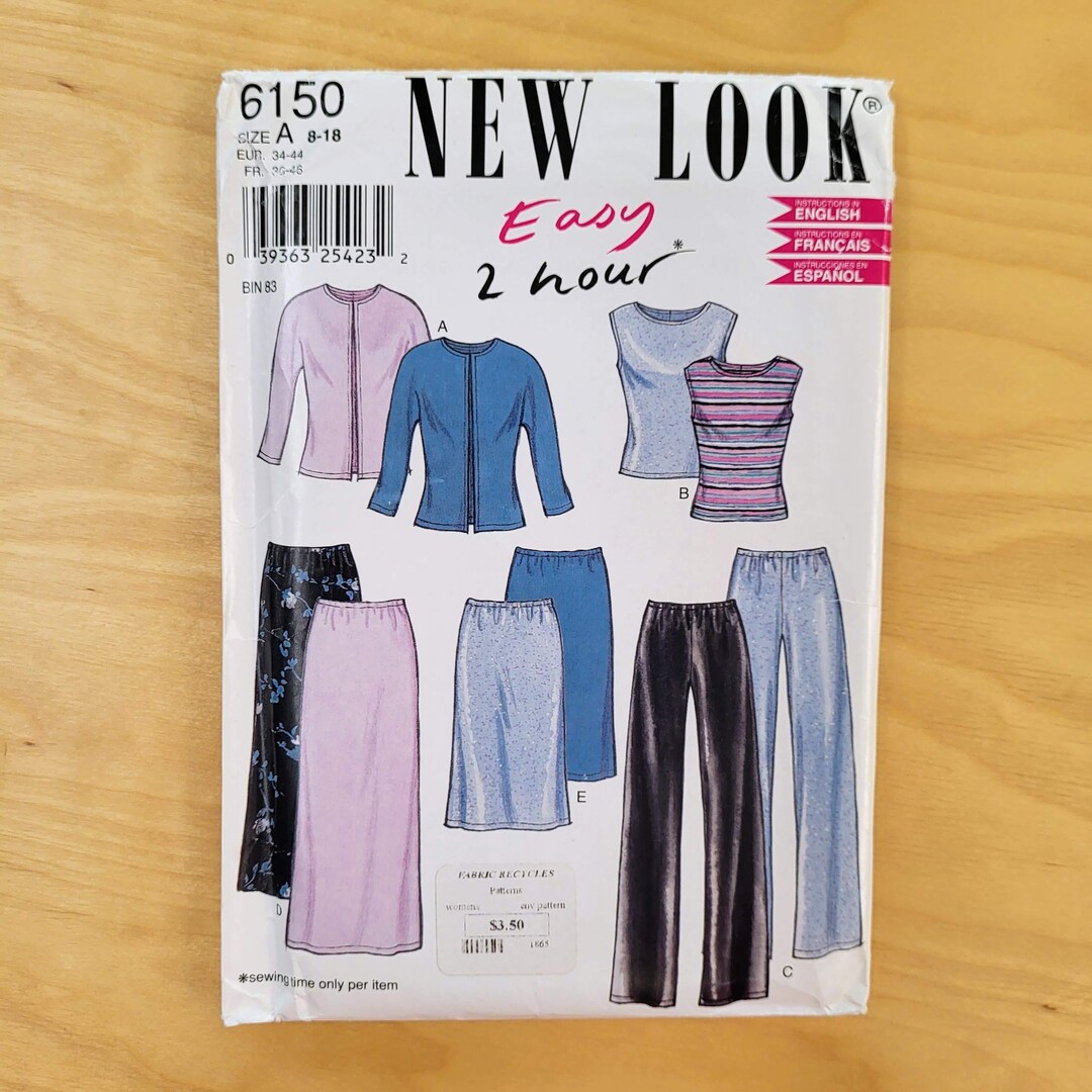 New Look Sewing Pattern 6150 Misses' Top, Skirts, Jacket and Pants Size ...