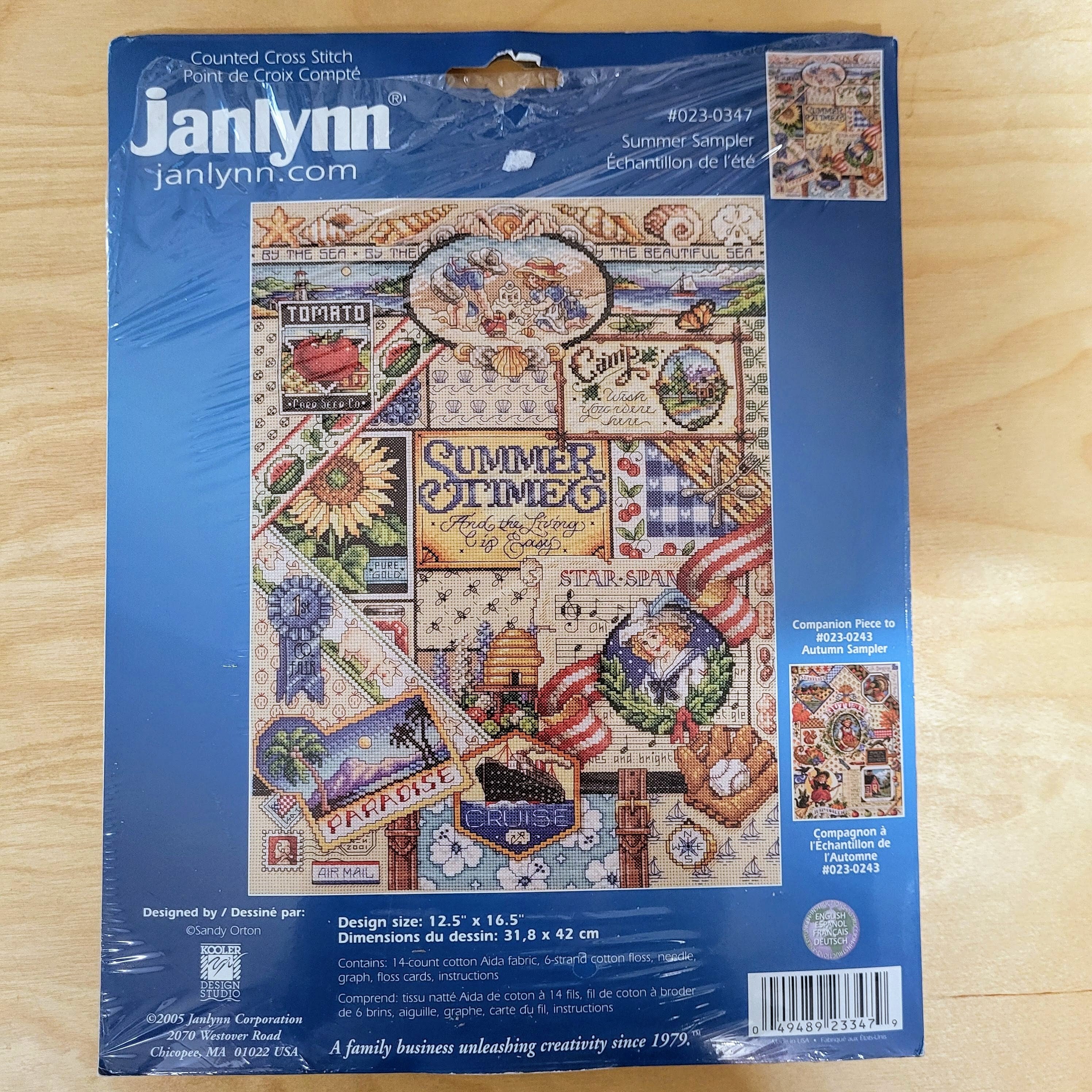Janlynn Counted Cross Stitch Kit Summer Sampler by Sandy Orton