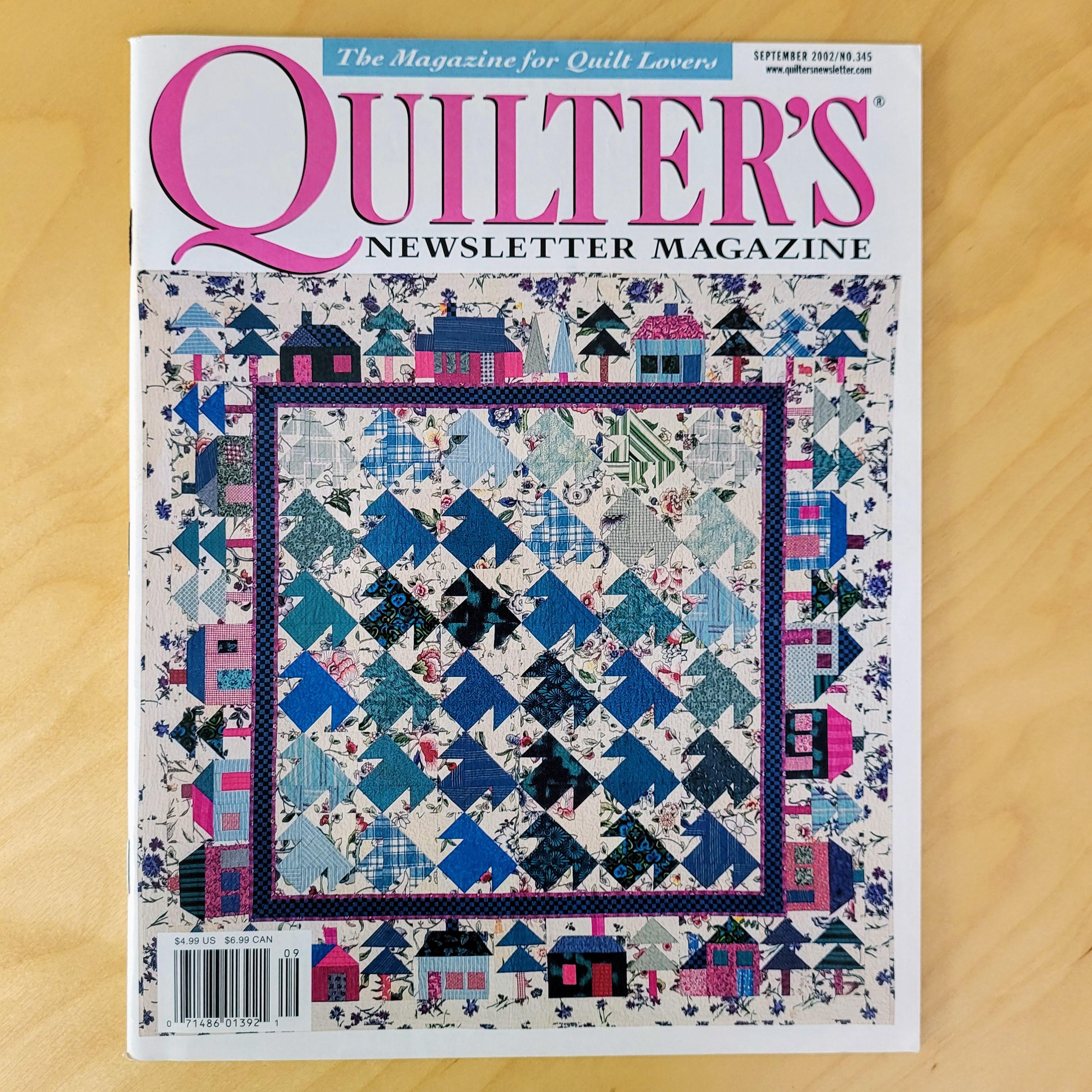 Vintage Quilter's Newsletter Magazine September 2002, Quilt