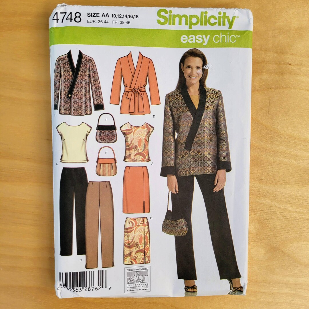 Simplicity Sewing Pattern 4748 Woman's Top, Jacket, Pants, Skirt and(02)