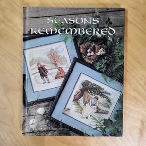 Vintage Leisure Arts Counted Cross Stitch Book Seasons Remembered