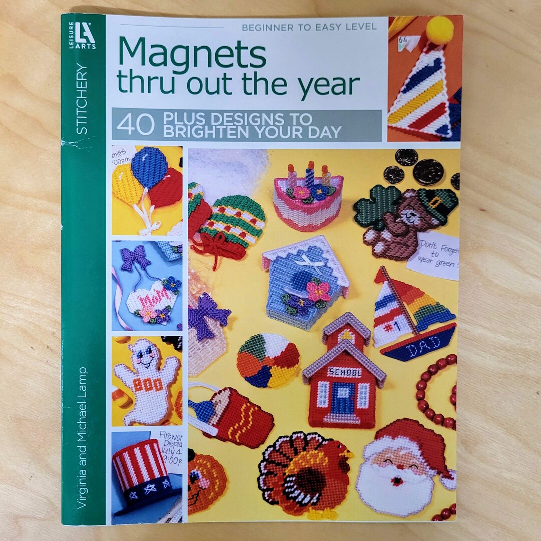 Leisure Arts Plastic Canvas Booklet Magnets Thru Out the Year Holiday ...