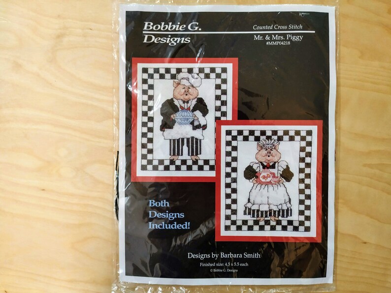 Bobbie G Designs Counted Cross Stitch Kit Mr /& Mrs.Piggy by Barbara Smith #MMP04218
