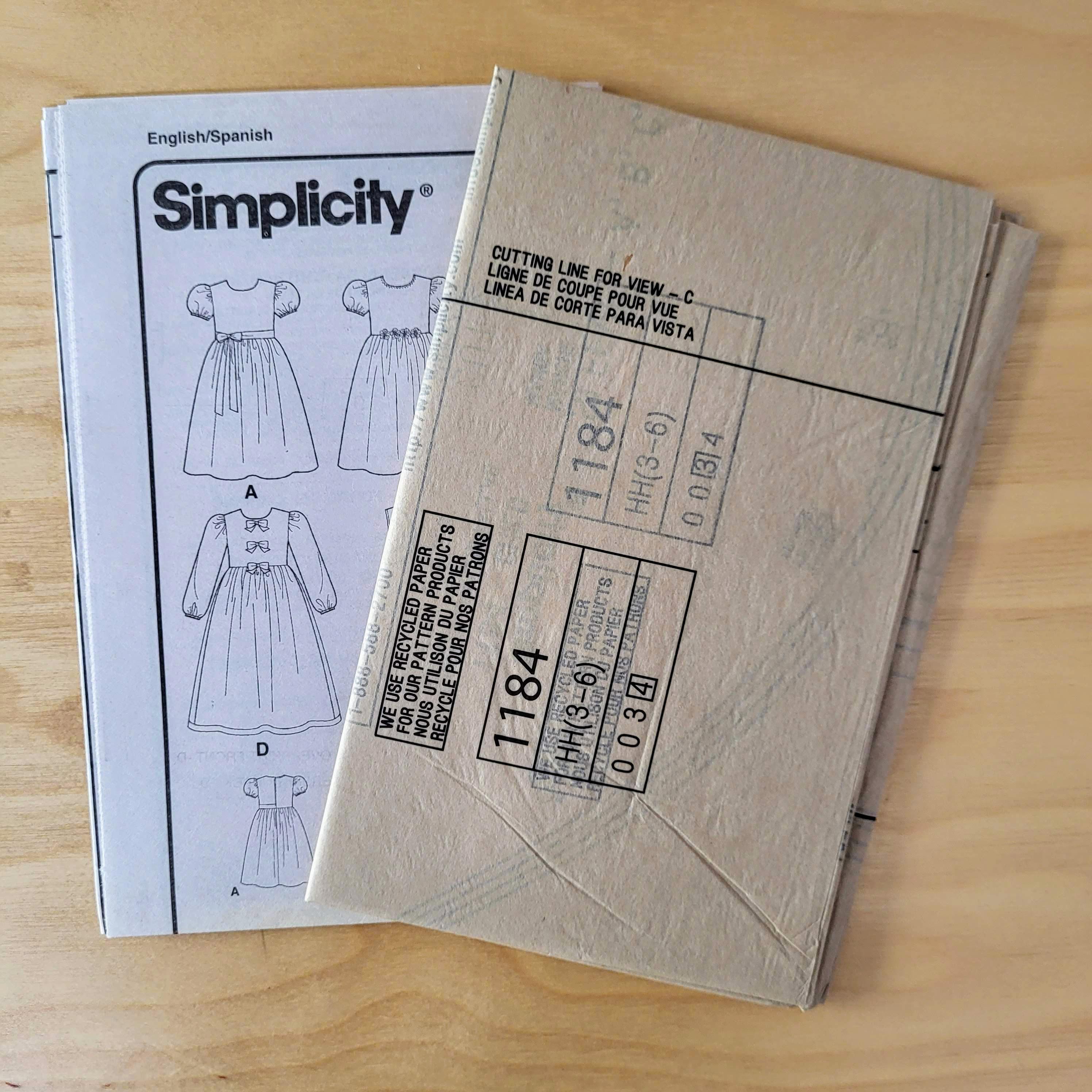 Little Red Simplicity Pattern Simplicity Sewing Pattern 1184 Little Girl's Dress and Purse, Size 3-6 ...