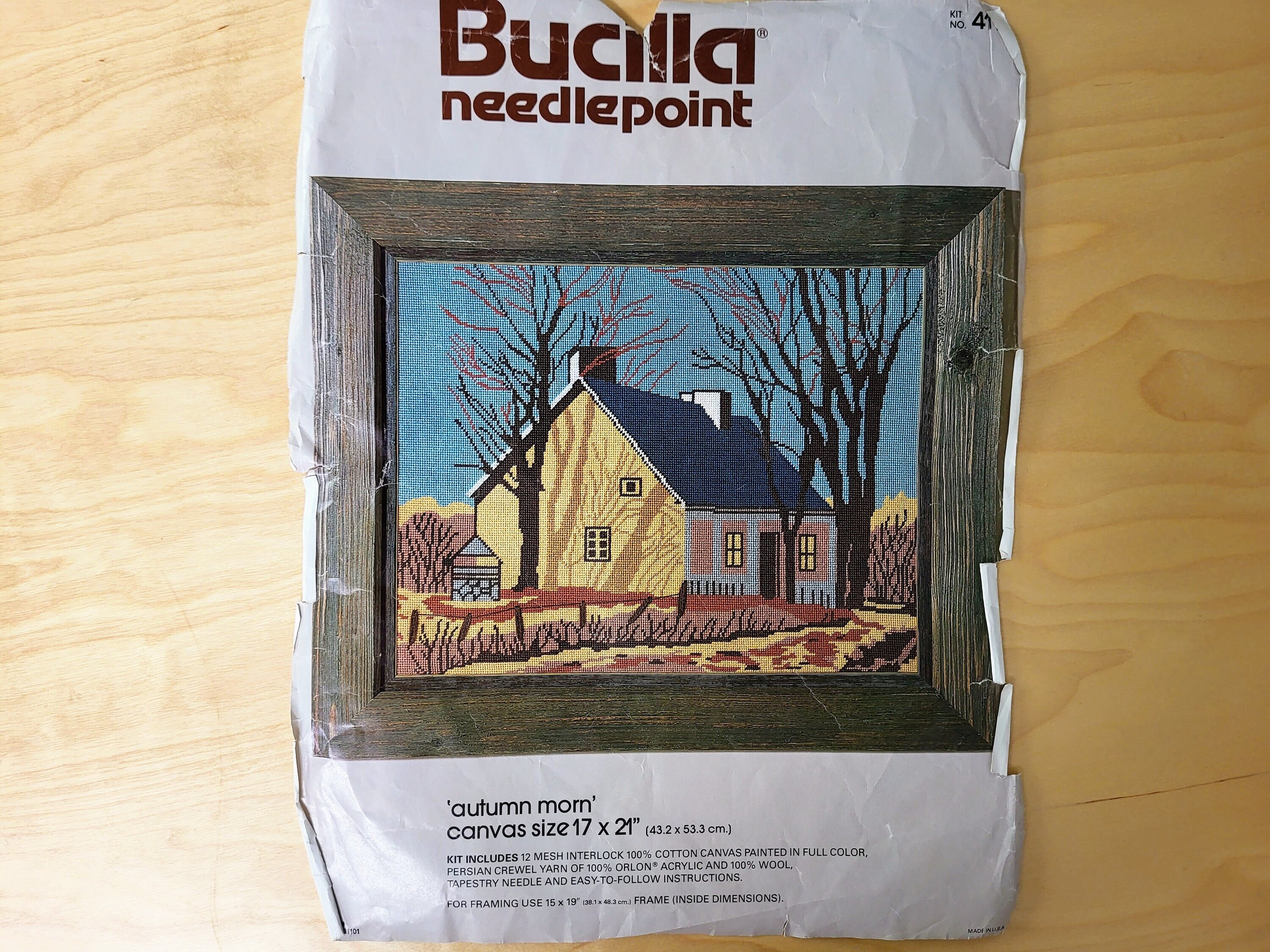 Vintage Bucilla Needlepoint Kit Autumn Morn - Etsy