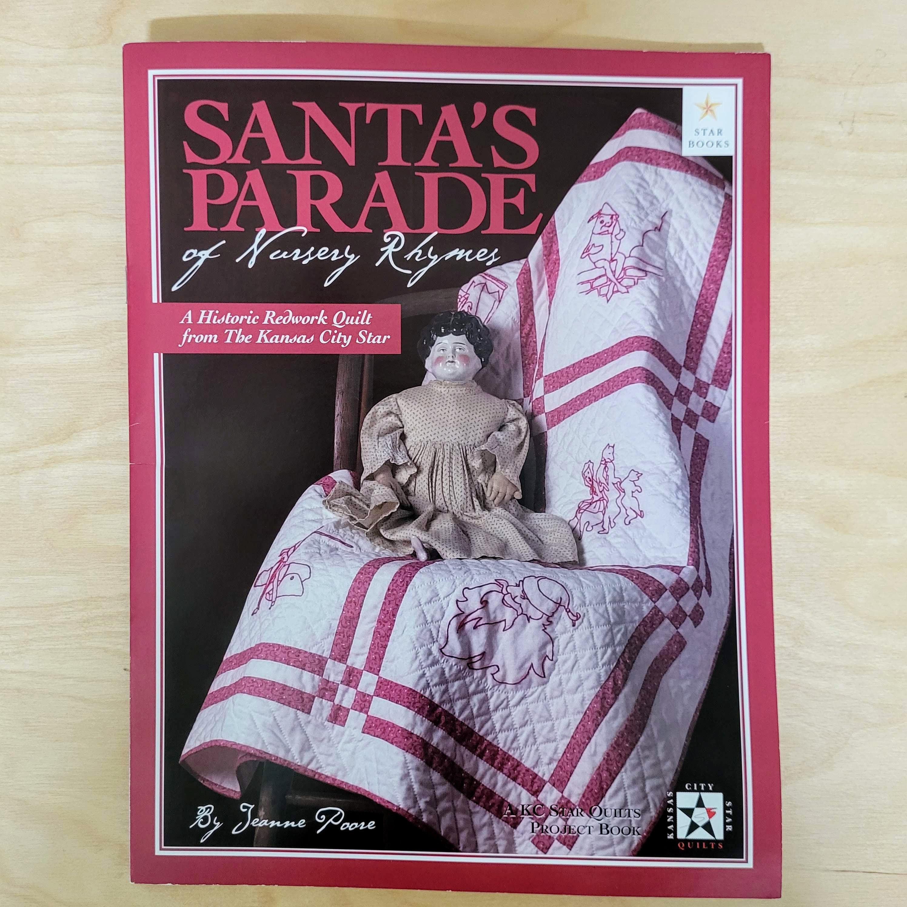 Santa's Parade of Nursery Rhymes - Redwork Quilt From the