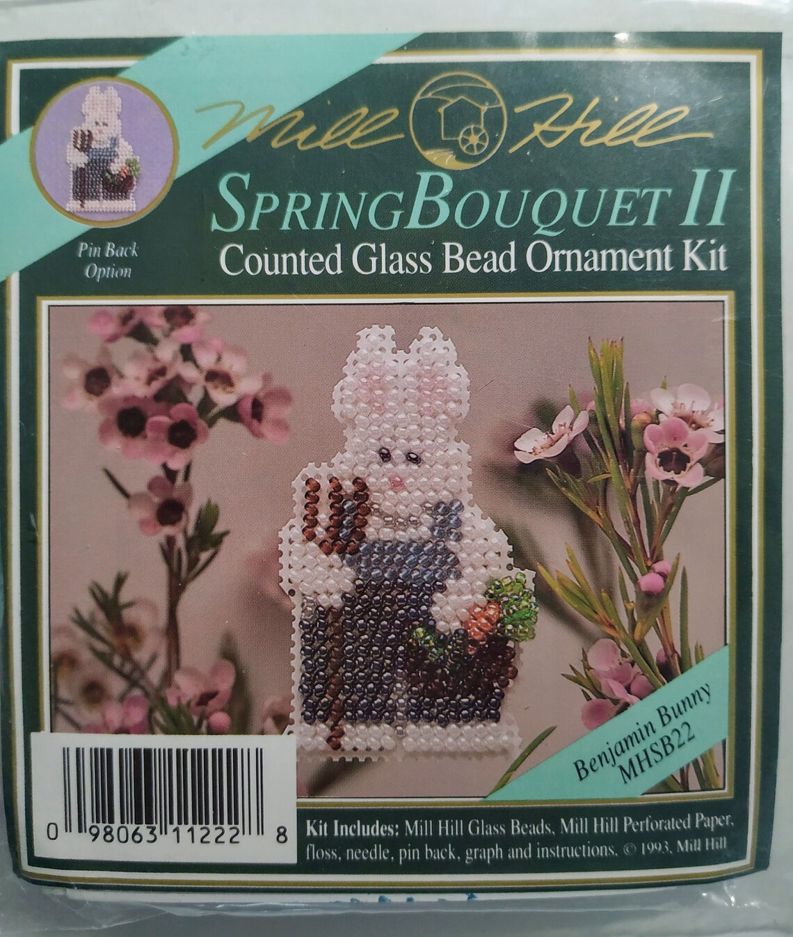Vintage Mill Hill Counted Glass Bead Ornament Kit Bunny Egg Etsy