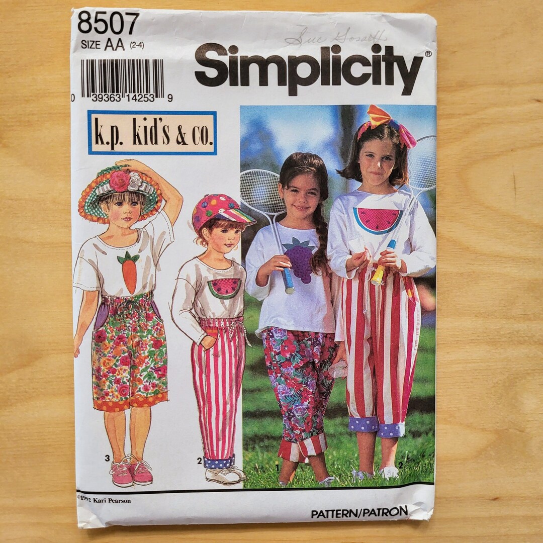 Simplicity Sewing Pattern 8507 Girl's Pants, Top and Shorts, Size 2-4 ...