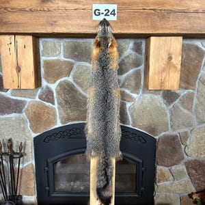 1X-LG SELECT Grey Fox Pelt/commercial garment tanned/