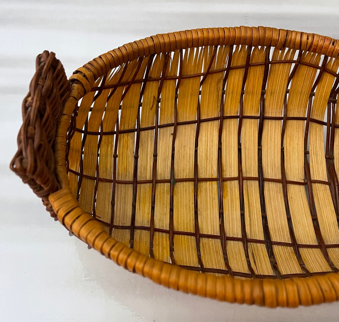 Vintage Wicker Bird Basket w/ Long Neck & Wood Beak Bird Etsy
