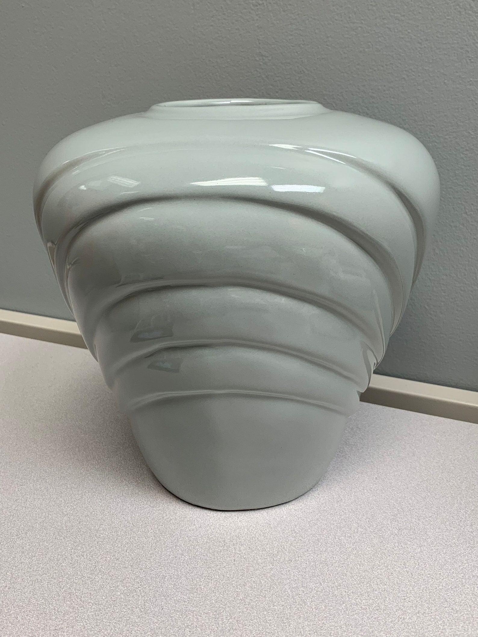 Vintage Art Deco Style Vase 80s Style Vase Grey Vase Art Etsy