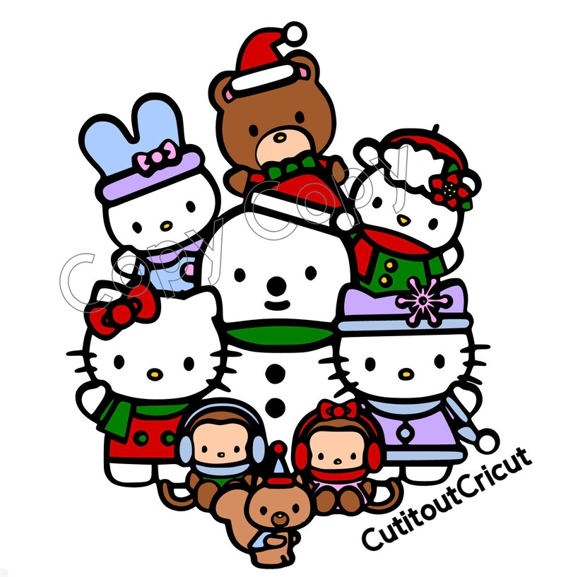 Download Hello Kitty And Sanrio Cute Christmas Friends Svg Etsy