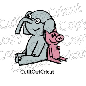 Pig and elephant friends Cut Image/Classroom Decorations for Teachers