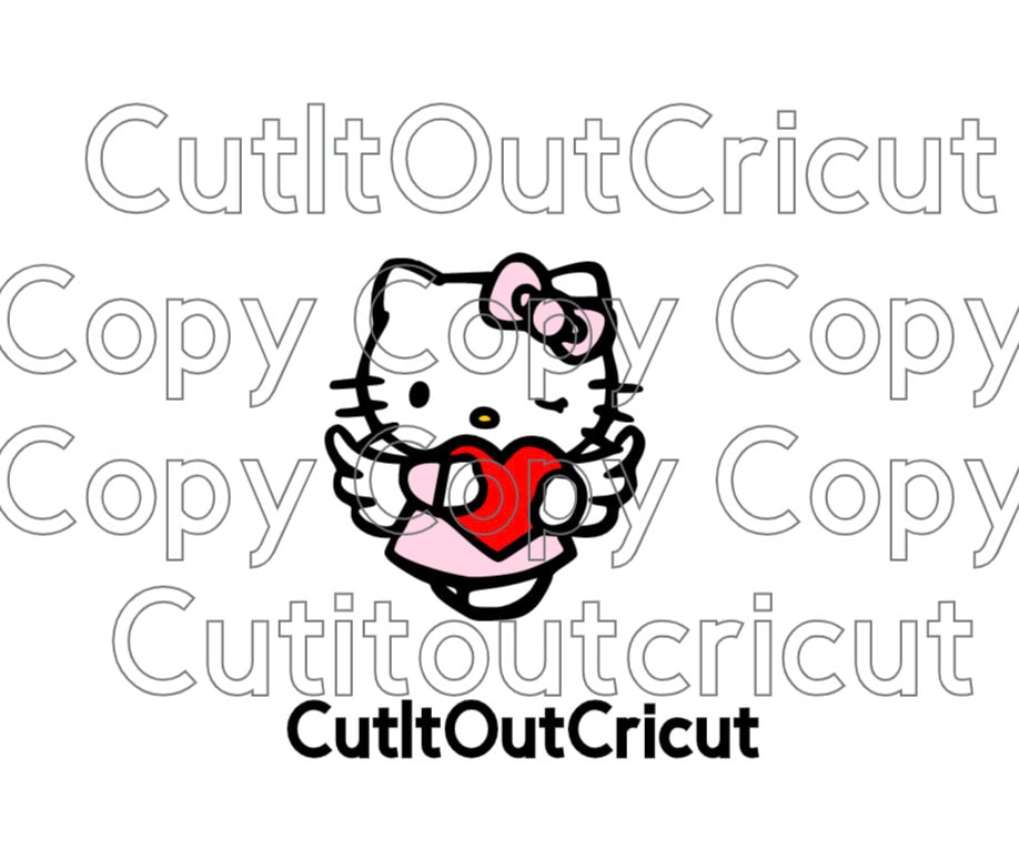 Hello Kitty Angel SVG/Hello Kitty Cupid Cricut | Etsy