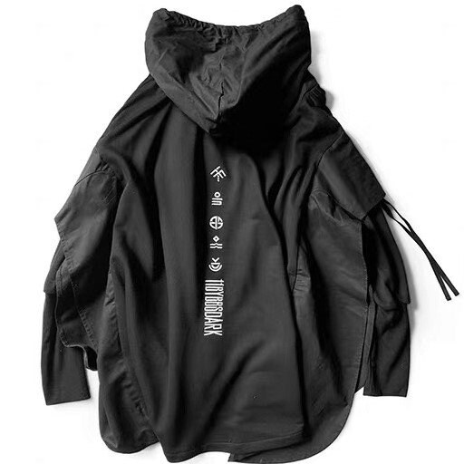 Street Techwear Hoodie Plus Size. Harajuku style Etsy