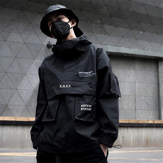Techwear Harajuku Anorak Jacket | Etsy