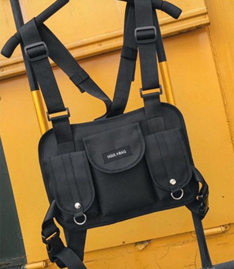 Tactical Techwear Chest Bag Etsy