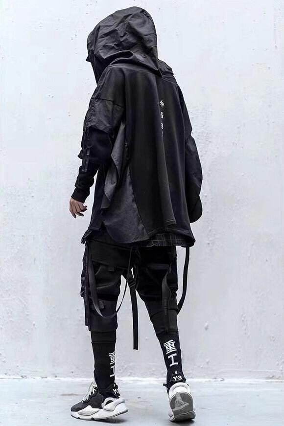 Street Techwear Hoodie Plus Size. Harajuku style Etsy