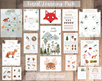 Forest Early Learning Pack - Montessori pintables for preschool